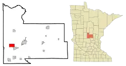Location of Flensburg, Minnesota