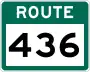 Route 436 marker