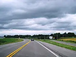 NY 12 northbound outside of the hamlet of Paris