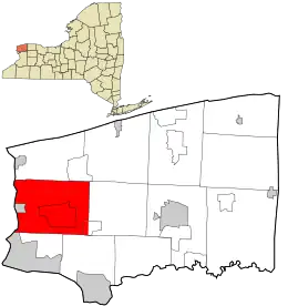 Location in Niagara County and the state of New York.