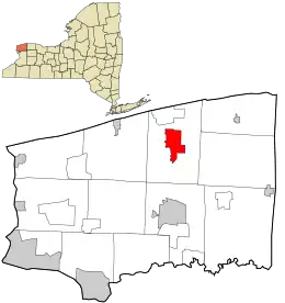 Location in Niagara County and the state of New York.