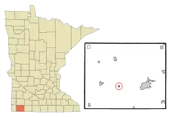 Location of Rushmore, Minnesota