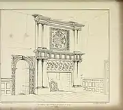 Drawing of chimney-piece and doorway by Richardson