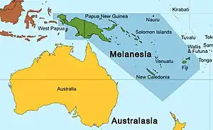 Image 11Map of Melanesia, showing its location within Oceania (from Melanesia)