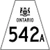 Highway 542A marker