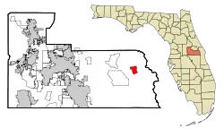 Location in Orange County and the state of Florida