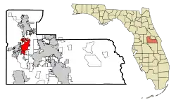 Location in Orange County and the state of Florida