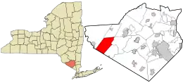 Location in Orange County and the state of New York.