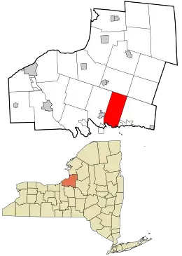 Location in Oswego County and the state of New York.
