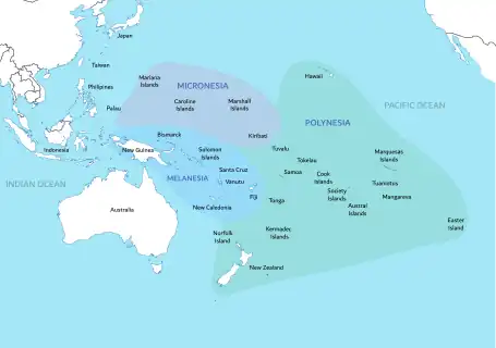 Image 10Micronesia is one of three major cultural areas of the Pacific Ocean islands, along with Melanesia and Polynesia. (from Micronesia)