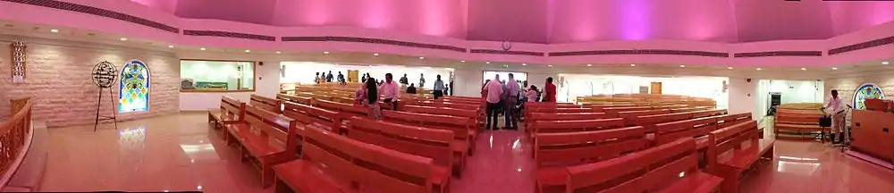 Panoramic view of the Holy Trinity Church Of Dubai