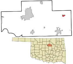 Location within Payne County and Oklahoma