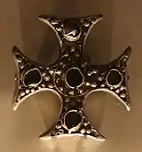 Pendant with crucifix, gilded silver, c. 1500, County Waterford