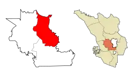 Location within Petaling District and the state of Selangor