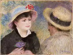 Boating Couple, 1881 Also known as Aline Charigot and Renoir.