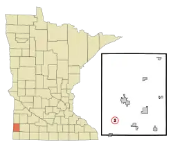 Location of Ihlen, Minnesota