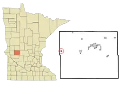 Location of Cyrus, Minnesota