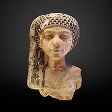 Portrait of Meritaten; 1351–1332 BC; painted limestone; height: 15.4 cm; Louvre