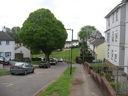 Raleigh Avenue showing post war developments.