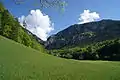 Thalhof road - View into the valley to Feuchter