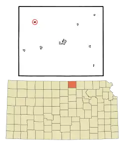 Location within Republic County and Kansas