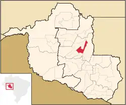 Location in Rondônia state