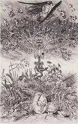 Frontispiece for Les Épaves by Baudelaire (1868) etching (16 x 13,3&nbsp;cm) Musée Félicien Rops, Namur