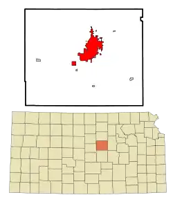 Location within Saline County and Kansas