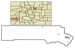 Location of Sawpit in San Miguel County, Colorado.