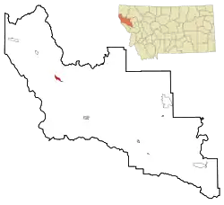 Location of Trout Creek, Montana