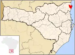 Location in Santa Catarina state