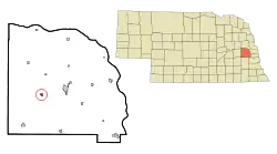 Location of Weston, Nebraska