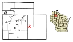 Location of Winter in Sawyer County, Wisconsin.