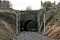 The Scholes Lane tunnel, at the western end of the station.