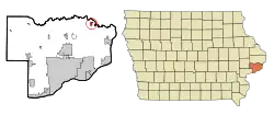 Location of McCausland, Iowa