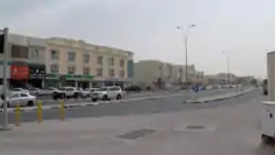 Shops on Al Aziziya Street running through the center of Al Aziziya.