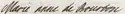 Marie Anne de Bourbon's signature