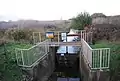 Sluice on a drainage ditch, Coldharbour Lane
