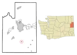 Location of Spangle, Washington