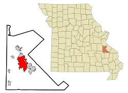 Location of Park Hills, Missouri