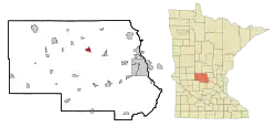 Location of Albanywithin Stearns County, Minnesota
