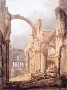 Interior of Lindisfarne Priory (1797)