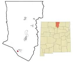 Location of Chamisal, New Mexico
