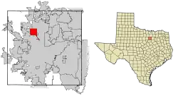 Location of Saginaw in Tarrant County, Texas