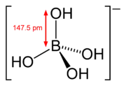 The structure of the tetrahydroxyborate ion