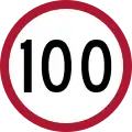 Speed limit (100&nbsp;km/h)