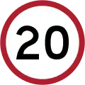 Speed limit (20&nbsp;km/h)