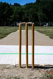 The “pitch” viewed from one end at the Napa County Fairgrounds in Calistoga