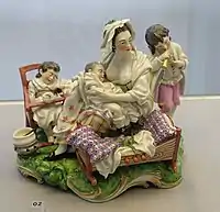 The Good Mother, by Carl Gottlieb Luck after Jean-Baptiste Greuze, c. 1765