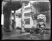 The right foo dog which protected the temple's great hall, c. 1870
